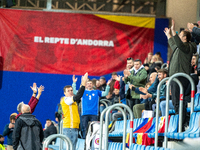 Moldova fans attend the UEFA Nations League 2024 - League phase - Matchday 4 match between Andorra and Moldova at Estadi Nacional d'Andorra...