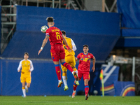 Players are in action during the UEFA Nations League 2024 - League phase - Matchday 4 match between Andorra and Moldova at Estadi Nacional d...