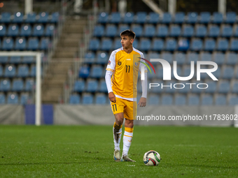 Mihail Caimacov of Moldova is in action during the UEFA Nations League 2024 - League phase - Matchday 4 match between Andorra and Moldova at...