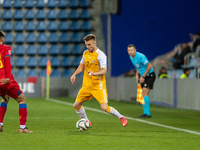 Oleg Reabciuk of Moldova is in action during the UEFA Nations League 2024 - League phase - Matchday 4 match between Andorra and Moldova at E...