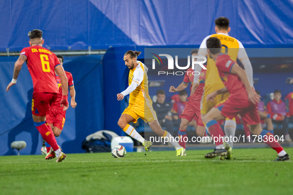 Players are in action during the UEFA Nations League 2024 - League phase - Matchday 4 match between Andorra and Moldova at Estadi Nacional d...