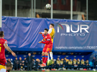 Players are in action during the UEFA Nations League 2024 - League phase - Matchday 4 match between Andorra and Moldova at Estadi Nacional d...