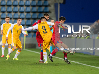 Players are in action during the UEFA Nations League 2024 - League phase - Matchday 4 match between Andorra and Moldova at Estadi Nacional d...