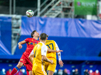 Players are in action during the UEFA Nations League 2024 - League phase - Matchday 4 match between Andorra and Moldova at Estadi Nacional d...