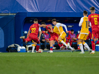 Players are in action during the UEFA Nations League 2024 - League phase - Matchday 4 match between Andorra and Moldova at Estadi Nacional d...