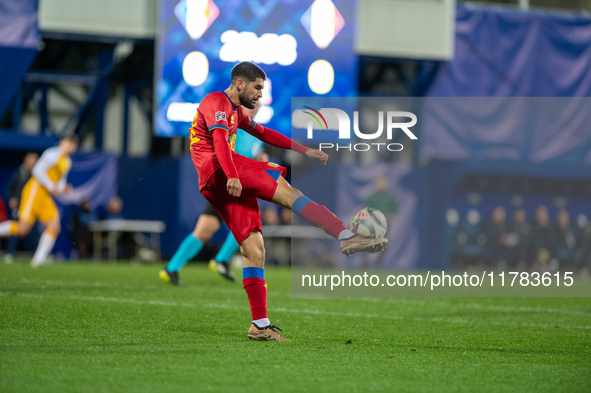 Biel Borra of Andorra is in action during the UEFA Nations League 2024 - League phase - Matchday 4 match between Andorra and Moldova at Esta...