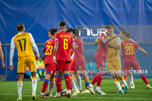 Players are in action during the UEFA Nations League 2024 - League phase - Matchday 4 match between Andorra and Moldova at Estadi Nacional d...