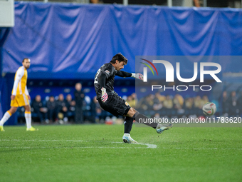 Iker Alvarez of Andorra is in action during the UEFA Nations League 2024 - League phase - Matchday 4 match between Andorra and Moldova at Es...