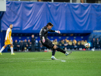 Iker Alvarez of Andorra is in action during the UEFA Nations League 2024 - League phase - Matchday 4 match between Andorra and Moldova at Es...