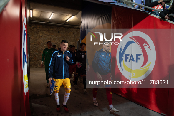 Players are in action during the UEFA Nations League 2024 - League phase - Matchday 4 match between Andorra and Moldova at Estadi Nacional d...