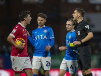 During the Sky Bet League 1 match between Stockport County and Wrexham at the Edgeley Park Stadium in Stockport, England, on November 16, 20...