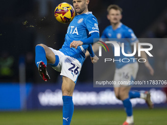 Oliver Norwood #26 of Stockport County F.C. is in action during the Sky Bet League 1 match between Stockport County and Wrexham at the Edgel...