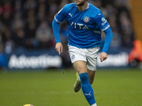 Ethan Pye #15 of Stockport County F.C. participates in the Sky Bet League 1 match between Stockport County and Wrexham at the Edgeley Park S...