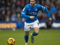 Ethan Pye #15 of Stockport County F.C. participates in the Sky Bet League 1 match between Stockport County and Wrexham at the Edgeley Park S...