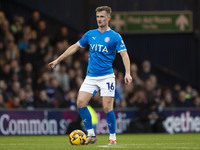 Callum Connolly #16 of Stockport County F.C. participates in the Sky Bet League 1 match between Stockport County and Wrexham at the Edgeley...