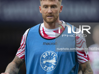 During the Sky Bet League 1 match between Stockport County and Wrexham at the Edgeley Park Stadium in Stockport, England, on November 16, 20...