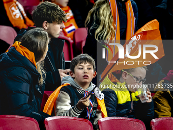 Supporters of the Netherlands attend the match between the Netherlands and Hungary at the Johan Cruijff ArenA for the UEFA Nations League -...