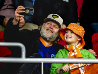 Supporters of the Netherlands attend the match between the Netherlands and Hungary at the Johan Cruijff ArenA for the UEFA Nations League -...