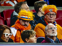 Supporters of the Netherlands attend the match between the Netherlands and Hungary at the Johan Cruijff ArenA for the UEFA Nations League -...