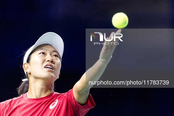 Moyuka Uchijima  during Billie Jean King Cup Finals match Japan vs Italy in Malaga Spain on 16 November 2024. 