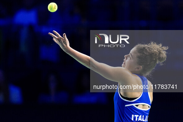 Jasmine Paolini  during Billie Jean King Cup Finals match Japan vs Italy in Malaga Spain on 16 November 2024. 