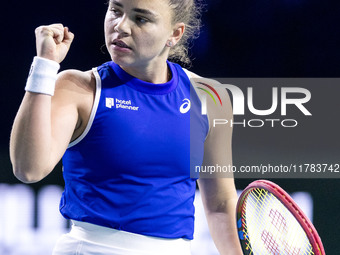 Jasmine Paolini  during Billie Jean King Cup Finals match Japan vs Italy in Malaga Spain on 16 November 2024. (