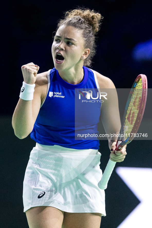 Jasmine Paolini  during Billie Jean King Cup Finals match Japan vs Italy in Malaga Spain on 16 November 2024. 