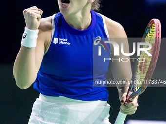 Jasmine Paolini  during Billie Jean King Cup Finals match Japan vs Italy in Malaga Spain on 16 November 2024. (