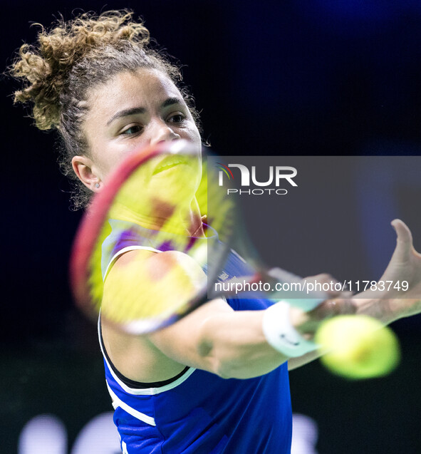 Jasmine Paolini  during Billie Jean King Cup Finals match Japan vs Italy in Malaga Spain on 16 November 2024. 