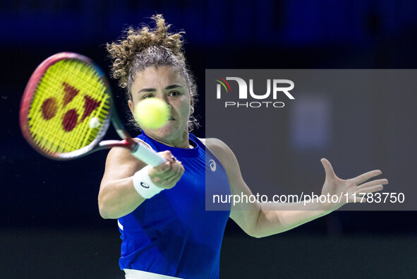 Jasmine Paolini  during Billie Jean King Cup Finals match Japan vs Italy in Malaga Spain on 16 November 2024. 