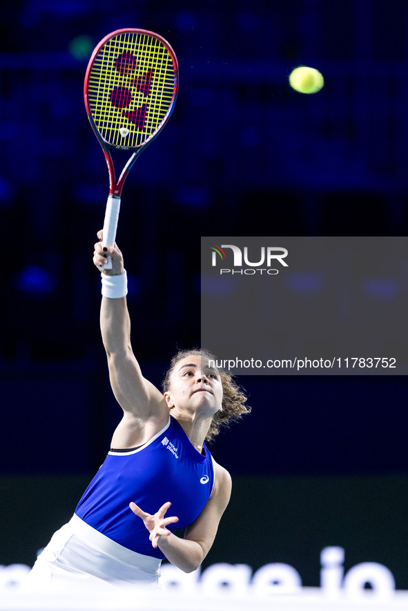 Jasmine Paolini  during Billie Jean King Cup Finals match Japan vs Italy in Malaga Spain on 16 November 2024. 