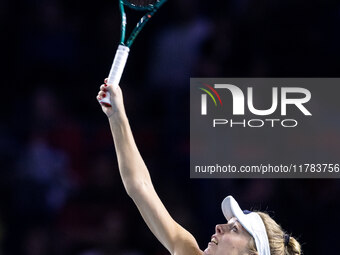 Magdalena Frech  during Billie Jean King Cup Finals match Poland vs Czechia in Malaga Spain on 16 November 2024. (