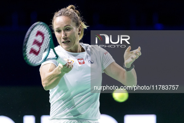 Katarzyna Kawa  during Billie Jean King Cup Finals match Poland vs Czechia in Malaga Spain on 16 November 2024. 