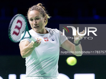 Katarzyna Kawa  during Billie Jean King Cup Finals match Poland vs Czechia in Malaga Spain on 16 November 2024. (