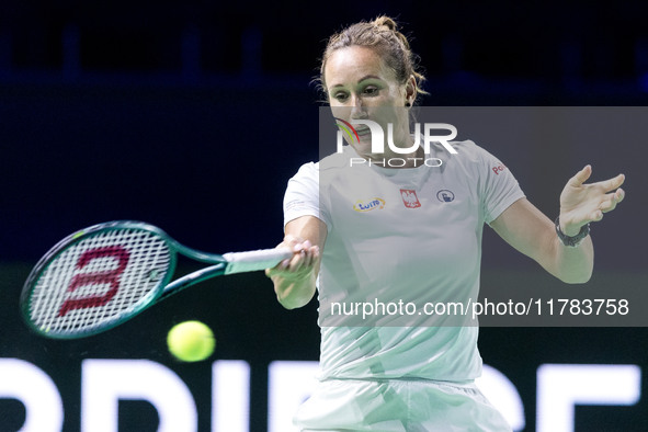 Katarzyna Kawa  during Billie Jean King Cup Finals match Poland vs Czechia in Malaga Spain on 16 November 2024. 