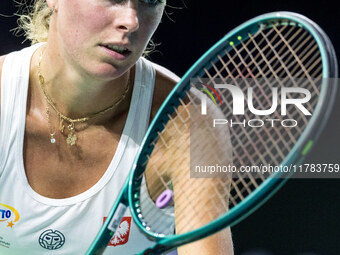 Magdalena Frech  during Billie Jean King Cup Finals match Poland vs Czechia in Malaga Spain on 16 November 2024. (