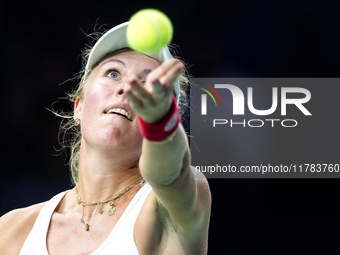 Magdalena Frech  during Billie Jean King Cup Finals match Poland vs Czechia in Malaga Spain on 16 November 2024. (