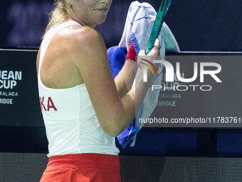 Magdalena Frech  during Billie Jean King Cup Finals match Poland vs Czechia in Malaga Spain on 16 November 2024. (