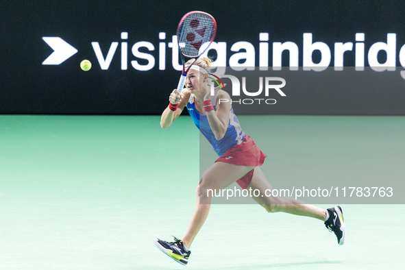 Magdalena Frech  during Billie Jean King Cup Finals match Poland vs Czechia in Malaga Spain on 16 November 2024. 