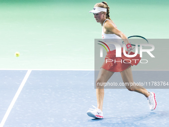 Magdalena Frech  during Billie Jean King Cup Finals match Poland vs Czechia in Malaga Spain on 16 November 2024. (