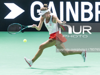 Magdalena Frech  during Billie Jean King Cup Finals match Poland vs Czechia in Malaga Spain on 16 November 2024. (