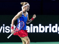 Marie Bouzkova  during Billie Jean King Cup Finals match Poland vs Czechia in Malaga Spain on 16 November 2024. (