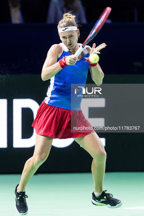 Marie Bouzkova  during Billie Jean King Cup Finals match Poland vs Czechia in Malaga Spain on 16 November 2024. 