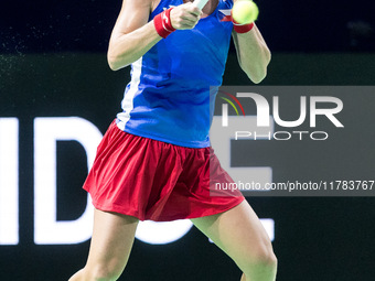 Marie Bouzkova  during Billie Jean King Cup Finals match Poland vs Czechia in Malaga Spain on 16 November 2024. (