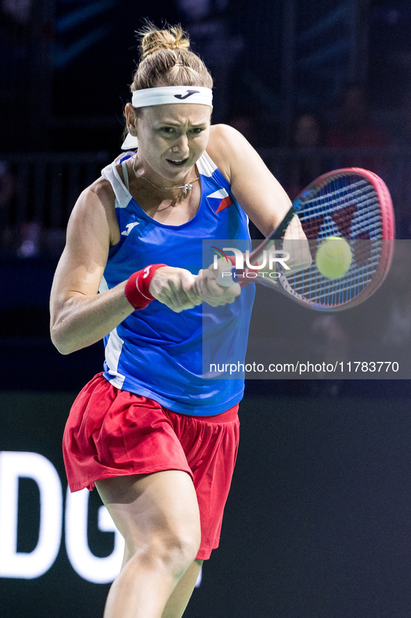 Marie Bouzkova  during Billie Jean King Cup Finals match Poland vs Czechia in Malaga Spain on 16 November 2024. 