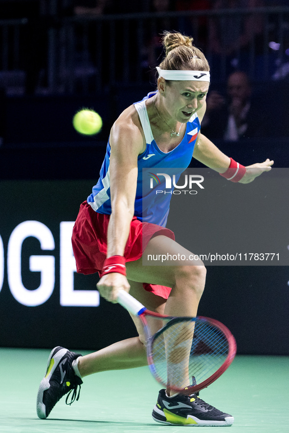 Marie Bouzkova  during Billie Jean King Cup Finals match Poland vs Czechia in Malaga Spain on 16 November 2024. 