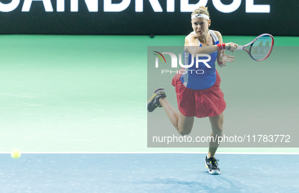 Marie Bouzkova  during Billie Jean King Cup Finals match Poland vs Czechia in Malaga Spain on 16 November 2024. 