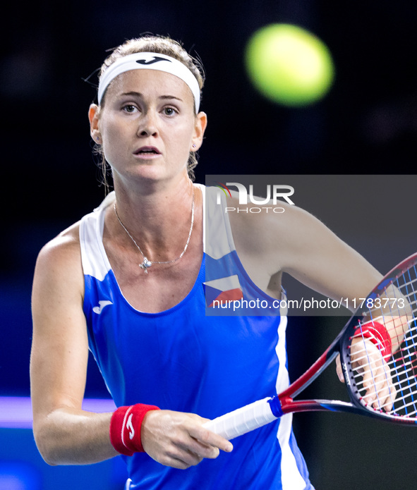 Marie Bouzkova  during Billie Jean King Cup Finals match Poland vs Czechia in Malaga Spain on 16 November 2024. 