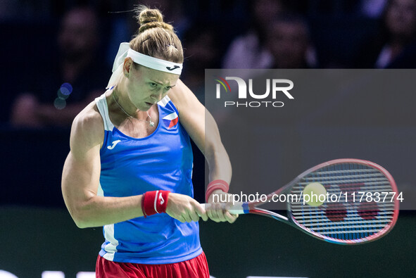 Marie Bouzkova  during Billie Jean King Cup Finals match Poland vs Czechia in Malaga Spain on 16 November 2024. 