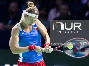 Marie Bouzkova  during Billie Jean King Cup Finals match Poland vs Czechia in Malaga Spain on 16 November 2024. (